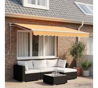 vidaXL Retractable Awning Sand 3 x 2.5 m Polyester and Aluminium