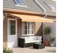 vidaXL Retractable Awning Sand 5 x 3 m Polyester and Aluminium