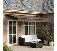 vidaXL Retractable Awning Taupe 4 x 3 m Polyester and Aluminium