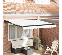 Retractable Awning Polyester and Metal Sun Shade Solution Patio Canopy vidaXL