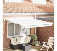 vidaXL Retractable Awning White 300 x 250 cm Fabric and Metal