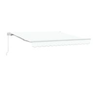 vidaXL Retractable Awning White 350 x 250 cm Polyester and Aluminium, Aluminum C
