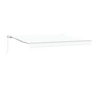 vidaXL Retractable Awning White 400 x 300 cm Polyester and Aluminium