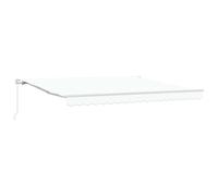 vidaXL Retractable Awning White 400 x 300 cm Polyester and Aluminium, Adjustable