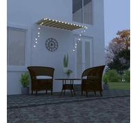 vidaXL Retractable Awning With LED 250X150cm Yellow And White