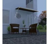 vidaXL Retractable Awning with LED 300x150 cm Anthracite UK HOT