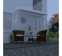 Vidaxl Retractable Awning With Led 300X150 Cm Cream
