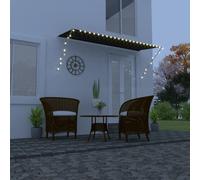 vidaXL Retractable Awning with LED 350x150 cm Anthracite
