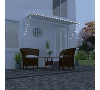 vidaXL Retractable Awning with LED 350x150 cm Cream UK HOT