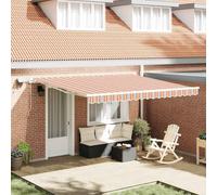 vidaXL Retractable Awning with Manual Multicolour 400 x 300 cm Fabric