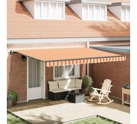 vidaXL Retractable Awning Yellow and Orange 450 x 350 cm