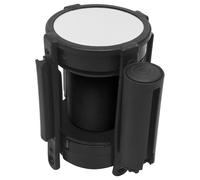 vidaXL Retractable Belt Barrier 200 cm Black