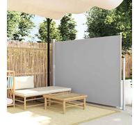 vidaXL Retractable Side Awning 160x500cm Grey Garden Privacy Screen Blind