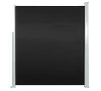 vidaXL Retractable Side Awning - 160x500cm Black Privacy Divider for Outdoor, Garden, Patio, Balcony | UV-Proof, Water-Resistant Polyester