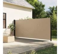 Retractable Side Awning Beige 170x300 cm PU Coated Polyester 100% Privacy Screen