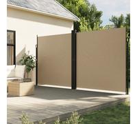 vidaXL Retractable Side Awning Beige 220x1200 cm