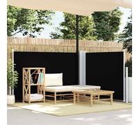 vidaXL Retractable Side Awning Black 100x600 cm UK GF0