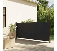 vidaXL Retractable Side Awning Outdoor Privacy Screen Shade Black 120x500 cm