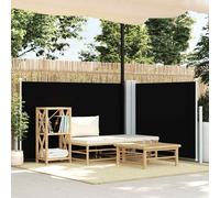 vidaXL Retractable Side Awning Black 120x600 cm