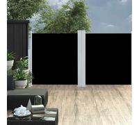 vidaXL Retractable Side Awning Black 120x600 cm UK