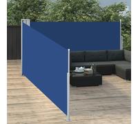 vidaXL Retractable Side Awning Blue 100x1000 cm