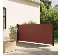 vidaXL Retractable Side Awning Brown 100x500 cm