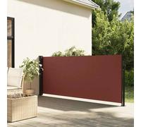 vidaXL Retractable Side Awning Outdoor Privacy Screen Shade Brown 140x500 cm