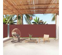 vidaXL Retractable Side Awning Brown 180x1000 cm UK
