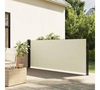vidaXL Retractable Side Awning Outdoor Privacy Screen Shade Cream 120x500 cm