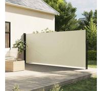 vidaXL Retractable Side Awning - Cream, 180x500 cm - Indoor/Outdoor Privacy Screen, Water/UV Resistant, Polyester/PU, Easy to Install