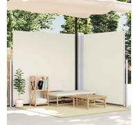 vidaXL Retractable Side Awning Cream 200x600 cm UK HOT