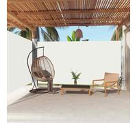 vidaXL Retractable Side Awning Cream 200x600 cm UK HOT