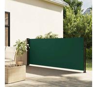 vidaXL Retractable Side Awning Dark Green 100x300 cm