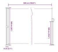 vidaXL Retractable Side Awning Outdoor Privacy Screen Anthracite 160x500 cm