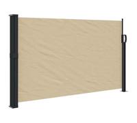 vidaXL Retractable Side Awning - Outdoor/Indoor Privacy Screen, UV/Water, 100% Polyester Beige, 120x300 cm