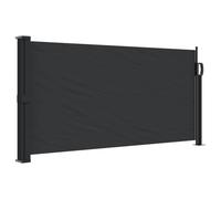 vidaXL Retractable Side Awning Outdoor Privacy Screen Shade Black 100x500 cm