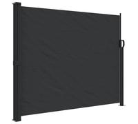 vidaXL Retractable Side Awning Outdoor Privacy Screen Shade Black 160x300 cm