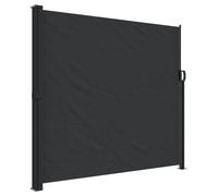 vidaXL Retractable Side Awning Outdoor Privacy Screen Shade Black 180x300 cm