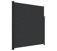 vidaXL Retractable Side Awning Outdoor Privacy Screen Shade Black 220x600 cm