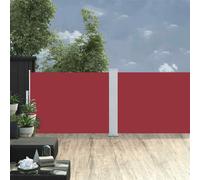 vidaXL Retractable Side Awning Red 120x1000 cm UK