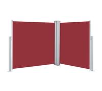 vidaXL Retractable Side Awning Red 120x600cm Garden Screen Sunshade Shelter