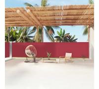 vidaXL Retractable Side Awning Red 160x1200 cm