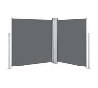 vidaXL Retractable Side Awning Sunshade Privacy Screen Garden Balcony Patio Terrace Backyard Outdoor Sun Shelter Anthracite 55.1x236.2