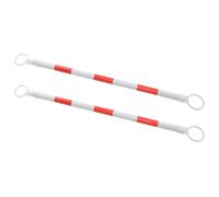 'vidaXL Retractable Traffic Cone Bars - Adjustable Plastic Barrier - Ideal for Parking Lots & Construction Sites - 116-197 cm - Pack of 2