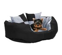 vidaXL Reversible & Washable Dog Cushion Pet Mattress Bed Basket Grey & Black