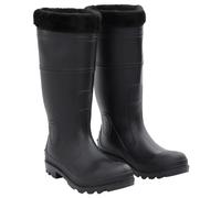 vidaXL Rian Boots with Removable Socks Waterproof Wellies Black Size 42 PVC