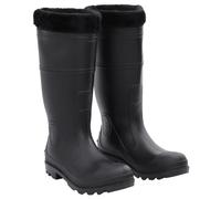 vidaXL Rian Boots with Removable Socks Waterproof Wellies Black Size 43 PVC