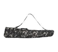 vidaXL Rifle Bag with Shoulder S Gun Case - 600D Oxford Fabric Black Camouflage - 120 cm Length, 4 Side Pockets, Adjustable/Detachable S, Protective EPE Material