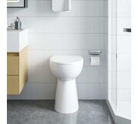 vidaXL Rimless Toilet 7 cm Extra Height Soft Close Ceramic White