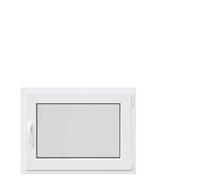 vidaxl RISOR 80x50 cm Basement Window-tilt & Turn Egress-White PVC-Weather Resistant-Double Glazed